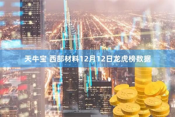 天牛宝 西部材料12月12日龙虎榜数据